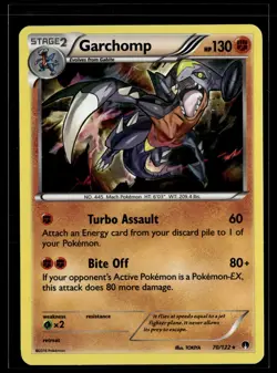 Garchomp 70/122 BREAKpoint Rare Holo Pokemon - Image 1