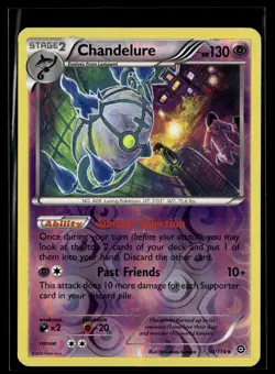 Chandelure 50/114 Steam Siege Reverse Holo Rare Holo Pokemon - Image 1