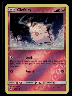 Clefairy 38/68 Hidden Fates Reverse Holo Common Pokemon - Image 1
