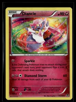 Diancie 71/119 Phantom Forces Rare Holo Pokemon - Image 1