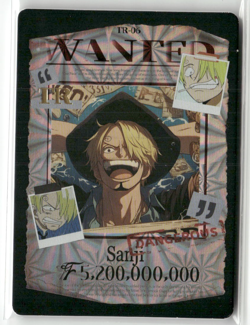 SANJI WANTED TR TR-06 I'm Determined One Piece Anime Collectible Card - Image 1