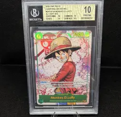 2025 One Piece Monkey D. Luffy OP13-118 Alt Art ART SEC Foil BGS 10 - Image 1