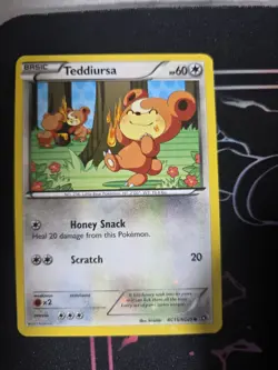 Pokemon TCG Teddiursa Card Legendary Treasures Holo RC15/RC25 - Image 1