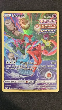 Pokemon TCG Deoxys Holo Card GG12/GG70 Crown Zenith Galarian Gallery Ultra Rare - Image 1