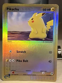 Pokemon TCG Pikachu 72/100 Reverse Holo Sandstorm 2003 LP WOTC - Image 3