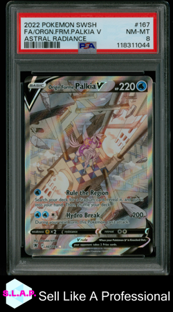 PALKIA V ASTRAL RADIANCE POKEMON ENGLISH 2022 167 PSA 8 - Image 1