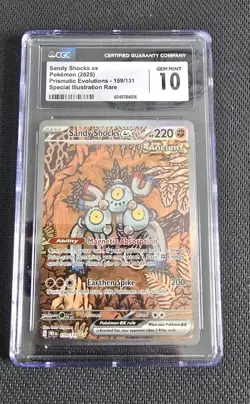 Pokemon Prismatic Evolutions Sandy Shocks EX 159/131 CGC GEM MINT 10 - Image 1
