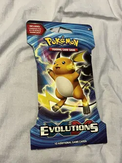 Pokemon TCG XY Evolutions Sleeved Booster Pack 2016 Raichu Artwork Sealed - Image 4