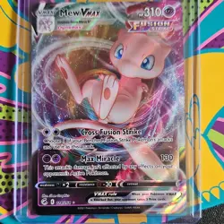Pokemon Mew VMAX Ultra Rare Full Art Holo Vmax Swsh08 114/264 HP 310 Card - Image 1