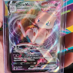 Pokemon Mew VMAX Ultra Rare Full Art Holo Vmax Swsh08 114/264 HP 310 Card - Image 3