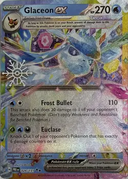 Pokemon TCG Glaceon ex - 026/131 (Holiday Calendar) Holofoil Prismatic - Image 1