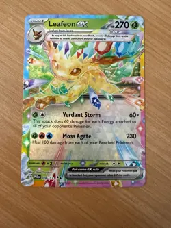 Leafeon ex 006/131 Double Rare Holo Pokemon Prismatic Evolutions NM - Image 1