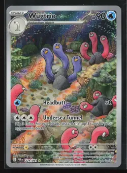 Wugtrio 224/091 SV: Paldean Fates Illustration Rare Pokemon TCG NM - Image 1