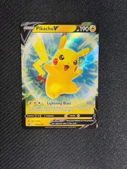 Pikachu V SWSH198 Holo Promo Sword & Shield Promo Pokemon Near Mint - Image 2