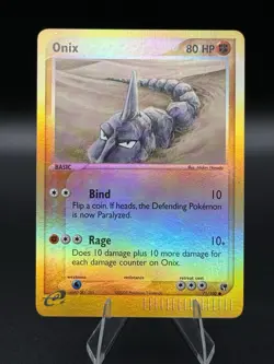 2003 POKEMON EX SANDSTORM 71 ONIX-REVERSE FOIL NM - Image 1