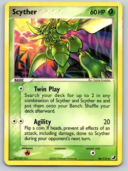 Scyther 46/115 Uncommon Unseen Forces Pokemon Heavily Played - Image 1