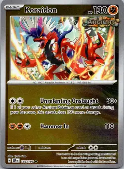 Koraidon 116/191 Uncommon Surging Sparks Pokemon Reverse Holo Near Mint - Image 1