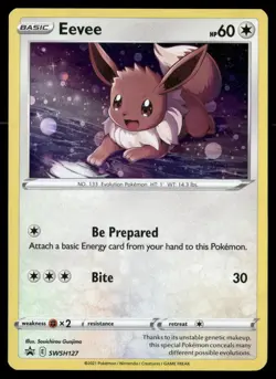 Eevee SWSH127 Holo Promo Sword & Shield Promo Pokemon LP - Image 1