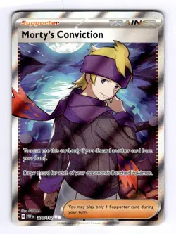 Morty's Conviction - 201/ Temporal Forces #201 (2024) Ultra Rare Holo NM Pokemon - Image 1
