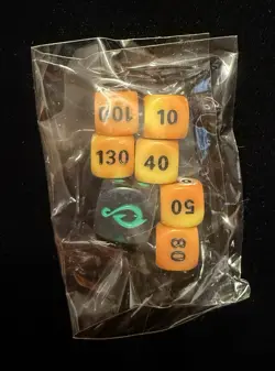 Pokemon Evolving Skies ETB 7 Dice Set New Orange Green - Image 1
