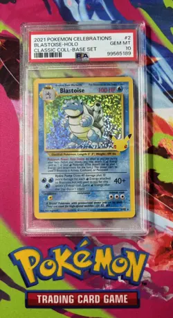 2021 POKEMON CELEBRATIONS #2 BLASTOISE-HOLO CLASSIC COLL-BASE SET - Image 1