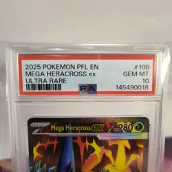 Mega Heracross ex 108/094 Phantasmal Flames Ultra Rare Full Art Pokemon PSA 10 - Image 2