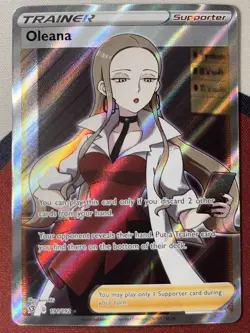 Pokemon TCG Oleana (Full Art) Ultra Rare SWSH02: Rebel Clash 191/192 - Image 1