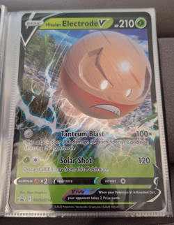 Pokemon Card Jumbo Aloan Electrode V Holo Black Star Promo - Image 1