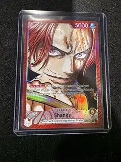 ONE PIECE TCG: Shanks OP09-001 Leader Parallel Alt Art English - NM - Image 1