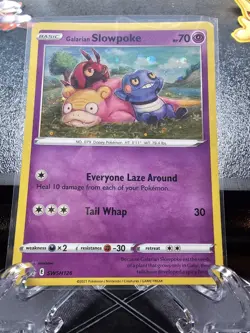 Galarian Slowpoke SWSH126 Black Star Promo Holo Pokemon Card - Image 1