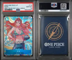 2025 One Piece Japanese NAMI #112 GEM MT PSA 10 Mini-Tin Pack Set Vol.2-Bisai - Image 3
