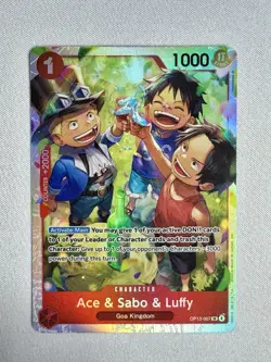 Ace & Sabo & Luffy Goa Kingdom OP13-007 Super Rare Foil One Piece CCG - Image 1