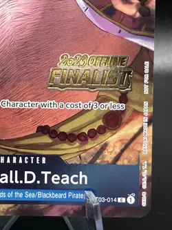 MARSHALL D. TEACH ST03-014 2023 ONLINE REGIONAL FINALIST ONE PIECE CARD GAME - Image 4
