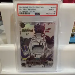 2025 One Piece PRB02 My Era Begins Alt Art PSA 10 Gem Mint #096 EN Blackbeard - Image 1