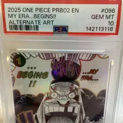 2025 One Piece PRB02 My Era Begins Alt Art PSA 10 Gem Mint #096 EN Blackbeard - Image 3