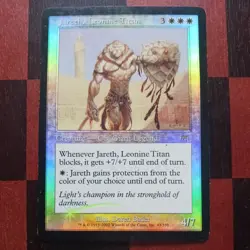 Mtg Jareth, Leonine Titan FOIL HP Onslaught Rare Magic the Gathering Cat Card - Image 1