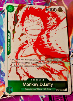 One Piece Card Game Carte Promo Holo Monkey D. Luffy OP07-033 En English - Image 1