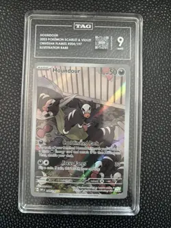 Houndour OBF 204/197 IR Obsidian Flames Illustration Rare Card Pokemon TCG TAG 9 - Image 1