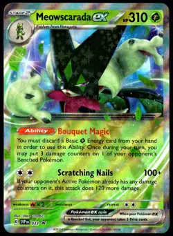 Pokemon TCG Meowscarada ex SVP 033 Scarlet & Violet Black Star Promo Card - LP - Image 1