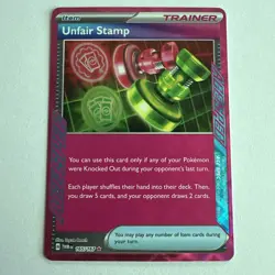 Unfair Stamp 165/167 Pokemon ACE SPEC Rare SV06: Twilight Masquerade Card NM - Image 1