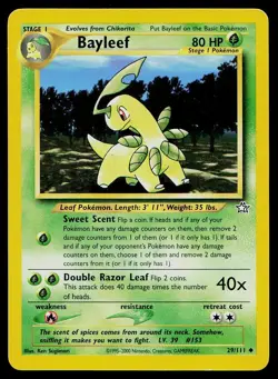Pokemon Card Neo Genesis Bayleef 29/111 Uncommon - Image 1