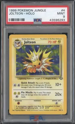 6-Card Pokemon Lot PSA 9 HOLOS 1999 (Unlimited) - Image 4