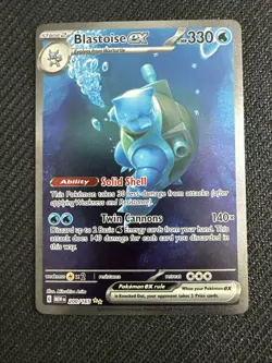 Pokemon TCG Blastoise EX Holo Card 200/165 Scarlet & Violet 151 Series - Image 1