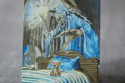Bed Time Leech | Satirical Altered Art MTG - Image 2