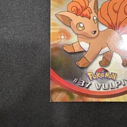 Topps Pokemon Card Series 1 Chrome Foil Blue Logo 1st Edition #37 Vulpix NM - Image 2