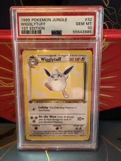 1999 POKEMON JUNGLE 1ST EDITION #32 WIGGLYTUFF PSA 10 - Image 1