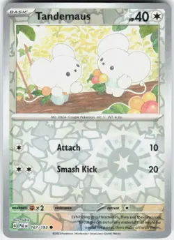 Tandemaus 167/193 Common Paldea Evolved Pokemon Reverse Holo Lightly Played - Image 1