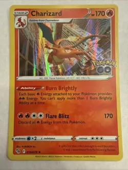 Charizard 10/78 Pokemon GO Set Holo Rare Pokemon Card TCG 2022 - Image 1