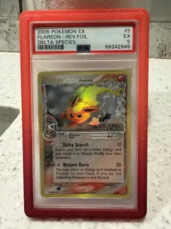 Pokemon - Flareon Ex Delta Species 5/113 - Reverse Holo / Stamped PSA Pop 35 - Image 1