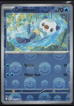 Oshawott (Poke Ball Pattern) 021/086 Common White Flare Pokemon Near Mint - Image 1